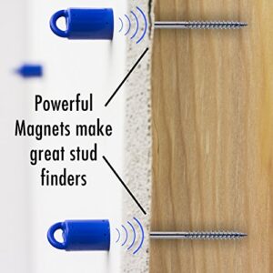 MagnetPal - Magnetic Wall Stud Finder, Best Magnet Stud Finder, Wood Finder, Small Easy Behind Wall Stud Finder, Tool for Finding Studs (Blue)