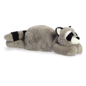 aurora® laid-back snoozles™ raccoon stuffed animal - cuddly comfort - imaginative playtime - gray 18 inches