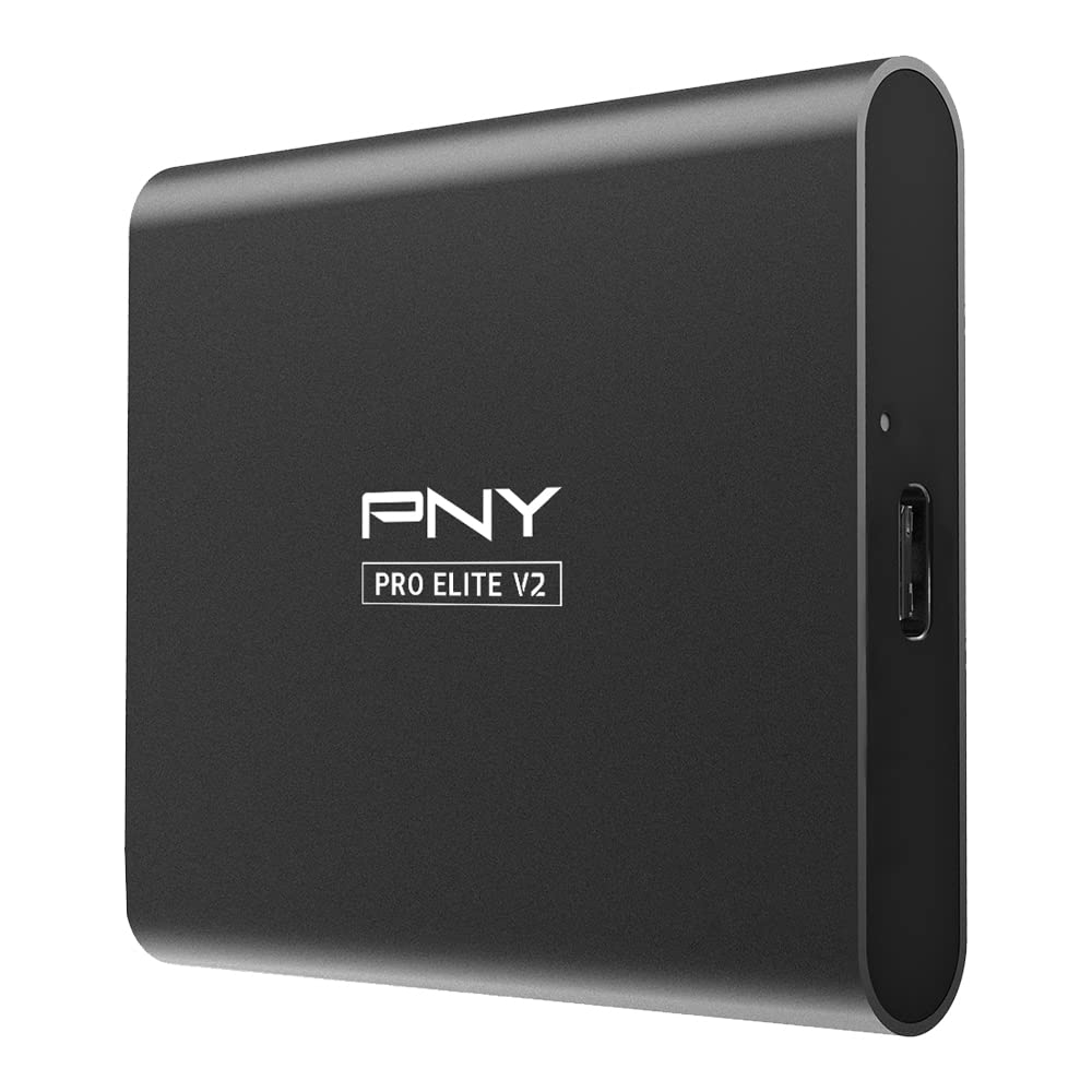 PNY Pro Elite V2 500GB USB 3.2 Gen 2x1 Type-C Portable Solid State Drive (SSD) – (PSD0CS2160-500-RB)