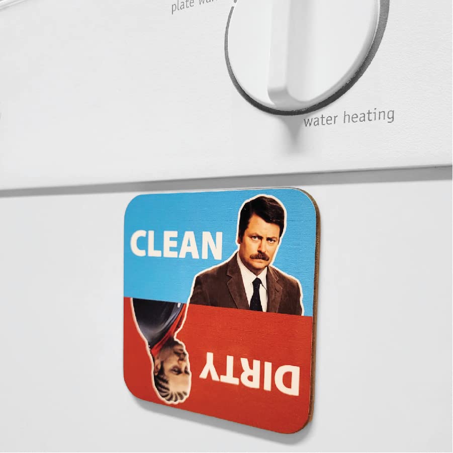 Ron Swanson Dirty Clean Dishwasher Magnet