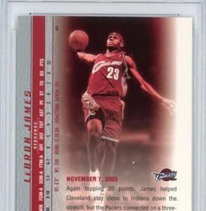 Graded 2003-04 Upper Deck UD LeBron James #5 Phenomenal Beginning Rookie RC Basketball Card PSA 10 Gem Mint