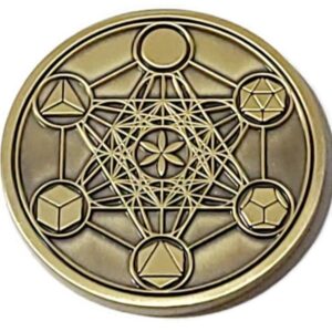 Metatron's Cube + 72 Names of God Kabbalah King Solomon Coin Seal Talisman