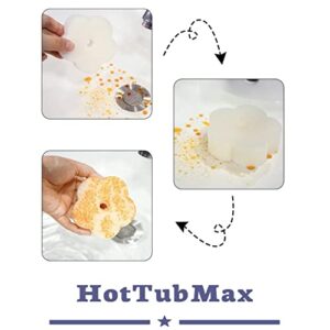 HotTubMax Oil Absorbing Sponge Scum Absorber for Hot Tub, Swimming Pool and Spa, (Individually Packed) - Pack of 2 (2, White Flowe HTM HTM