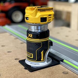 toolcurve's guide rail adapter compatible with dewalt router - made in usa