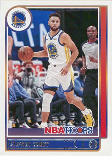 2021-22 Panini NBA Hoops #18 Stephen Curry Golden State Warriors Official NBA Basketball Card in Raw (NM or Better) Condition