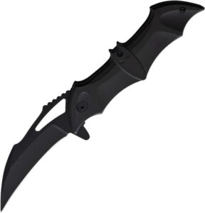 elitedge 5" bat design spring assisted pocket knife (black)