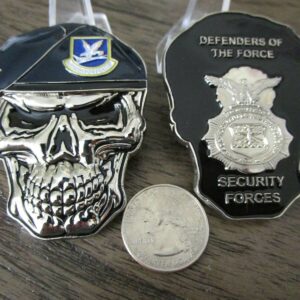 USAF Security Forces MP's SF Defenders of The Force Reapers Skull Challenge Coin