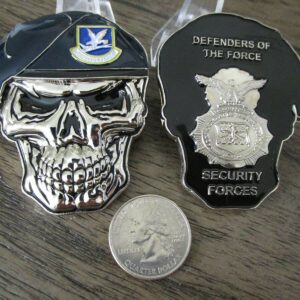 USAF Security Forces MP's SF Defenders of The Force Reapers Skull Challenge Coin