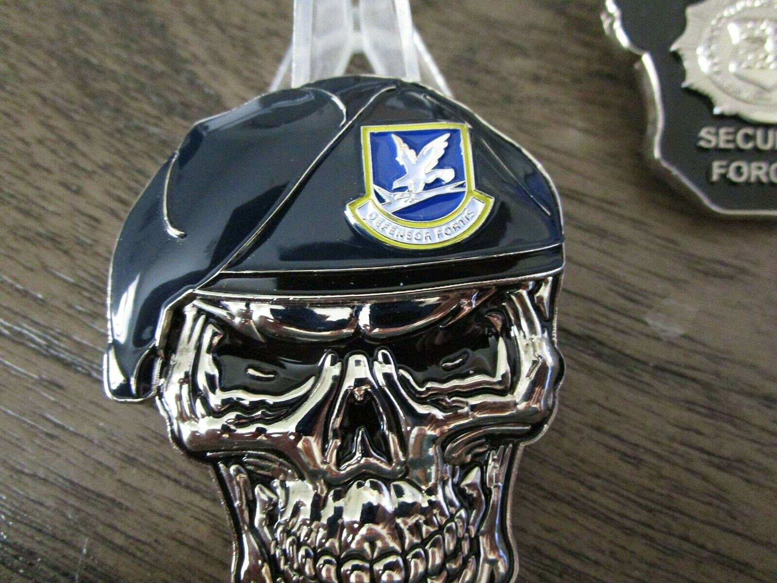 USAF Security Forces MP's SF Defenders of The Force Reapers Skull Challenge Coin