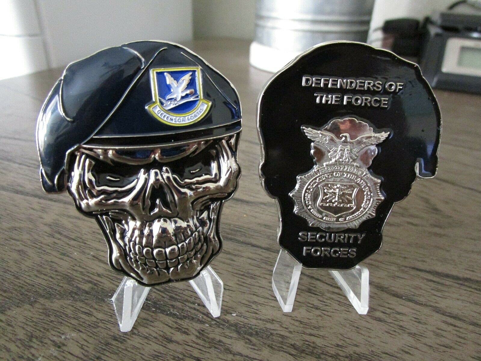 USAF Security Forces MP's SF Defenders of The Force Reapers Skull Challenge Coin