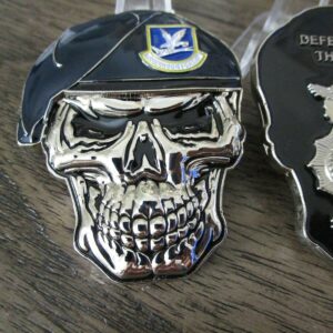 USAF Security Forces MP's SF Defenders of The Force Reapers Skull Challenge Coin