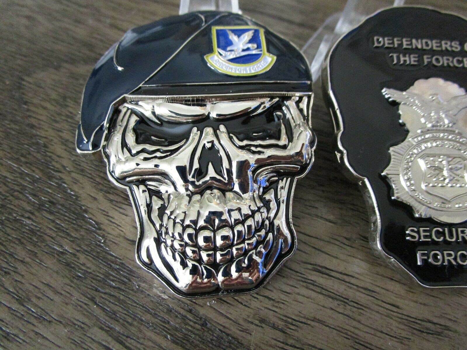 USAF Security Forces MP's SF Defenders of The Force Reapers Skull Challenge Coin