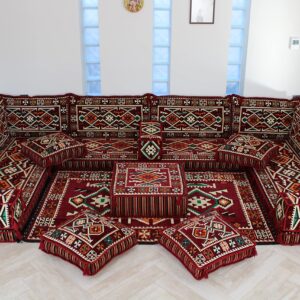 Arabic U Shaped Floor Sofa,Arabic Floor Seating,Arabic Floor Sofa,Arabic Majlis Sofa,Arabic Couches,Floor Seating Sofa MA 43 (High Quality FOAM)