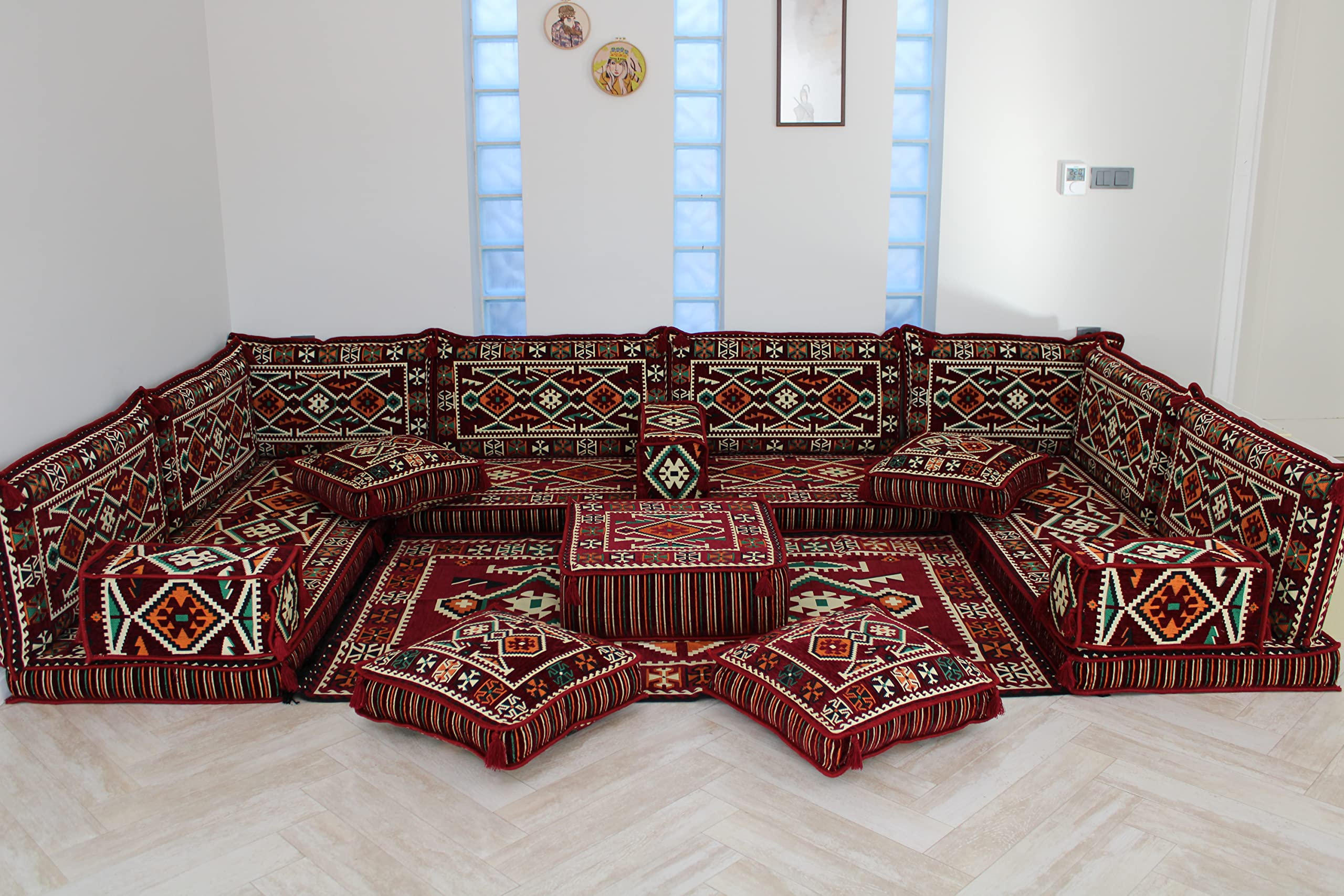 Arabic U Shaped Floor Sofa,Arabic Floor Seating,Arabic Floor Sofa,Arabic Majlis Sofa,Arabic Couches,Floor Seating Sofa MA 43 (High Quality FOAM)