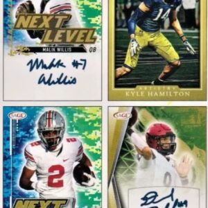 2022 SAGE Hit Premier LOW SERIES Football BLASTER box (63 cards incl. THREE Autograph cards)