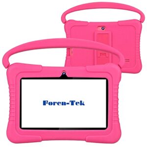 FOREN-TEK Kids Tablet, K88 7 Inch Android 10 Tablet for Kids, 2GB RAM +64GB ROM, Kid Mode Pre-Installed, WiFi Android Tablet, Kid-Proof Case (Pink)