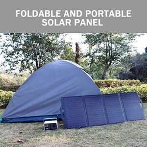 XINPUGUANG Portable Solar Panel 100W Foldable Solar Charger Kit with 5V USB and 18V DC for Camping,Cell Phone,Tablet, Compatible with Solar Generators Power Stations(100W)