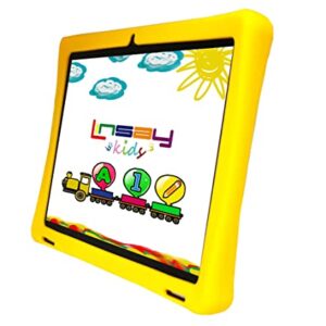 LINSAY 10.1" 1280x800 IPS 2GB RAM 32GB Android 11 Tablet with Kids Yellow Defender Case, Pop Holder and Pen Stylus