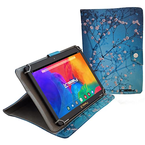 LINSAY 10.1" 1280x800 IPS 2GB RAM 32GB Android 11 Tablet with Marble Case Flowers Shape, Pop Holder and Pen Stylus