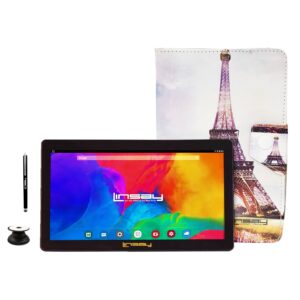 linsay 7" 2gb ram 32gb storage android 12 tablet with paris leather case, pop holder and pen stylus