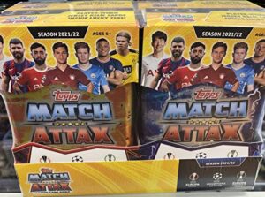 2021/22 topps match attax soccer mega tins 4 pack