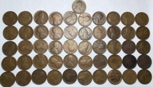 1914 p lincoln wheat cent penny roll 50 coins penny seller good