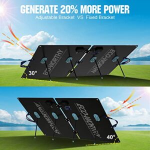 ECO-WORTHY 120W Foldable Solar Panel for Jackery Explorer/Flashfish/BALDR/Goal Zero Portable Generator Power Station, with 20A Charge Controller to Charge 12V Battery