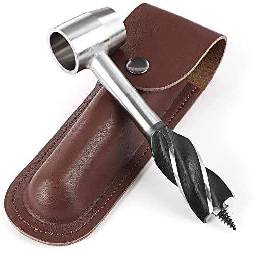Settlers Wrench Survival Tools, Bushcraft Hand Auger Wrench Wood Drill for Camping, Bushcrafting and Outdoor Backpacking