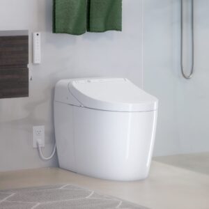 Toto TOTMS922CUMFG01 Washlet G450 0.8/1 GPF Dual Flush One Piece Elongated Chair Height Toilet - Bidet Seat Included Cotton