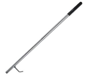raomeide outdoor fire poker for fire pit camping, campfire poker for fire pit 32", stainless steel fire pit poker stick, fireplace poker tools (black)