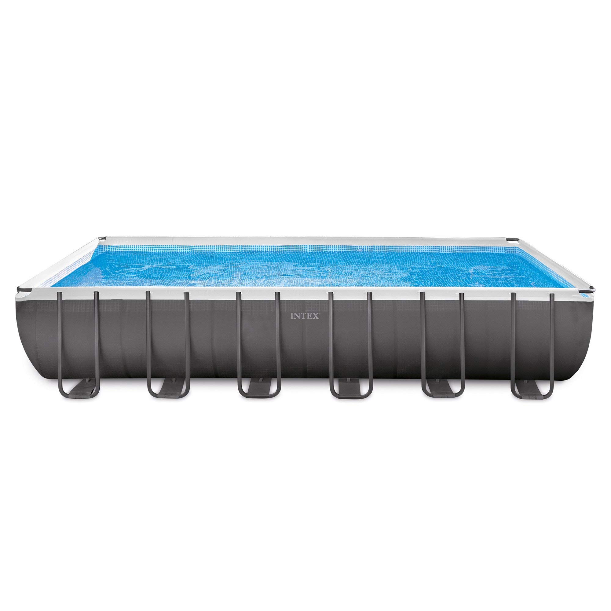 Intex 26363EH Ultra XTR 24 Ft x 12 Ft x 52 in Frame Above Ground Rectangular Pool with Pump, Automatic Vacuum Cleaner & Automatic Mounted Skimmer