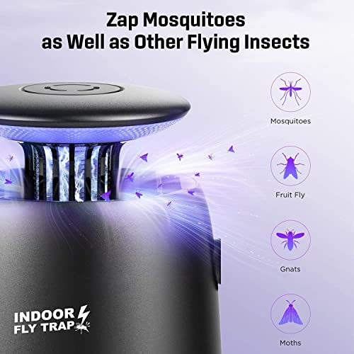 Exterminator’s Choice - Indoor Fly Trap - Attracts, Zaps, and Traps - Sleek, Modern Way to Keep Bugs at Bay - Attracts Mosquitoes, Fruit Flies, Moths, Gnats and More - Fruit Fly Trap Indoor