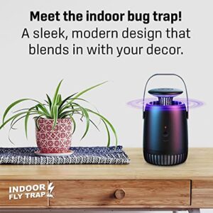 Exterminator’s Choice - Indoor Fly Trap - Attracts, Zaps, and Traps - Sleek, Modern Way to Keep Bugs at Bay - Attracts Mosquitoes, Fruit Flies, Moths, Gnats and More - Fruit Fly Trap Indoor