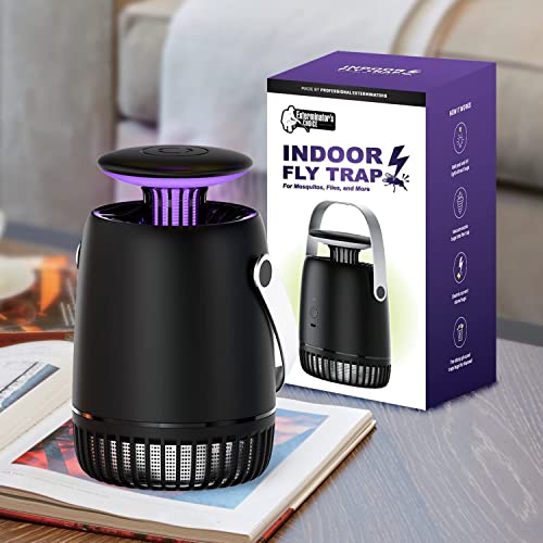 Exterminator’s Choice - Indoor Fly Trap - Attracts, Zaps, and Traps - Sleek, Modern Way to Keep Bugs at Bay - Attracts Mosquitoes, Fruit Flies, Moths, Gnats and More - Fruit Fly Trap Indoor