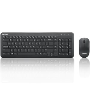 lenovo 300 wireless combo keyboard and mouse, 2.4 ghz nano usb-a receiver, batteries included