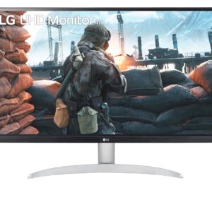 LG 27UP600-W 27" 4K UHD IPS Monitor, DCI-P3 95%, 5ms (GTG), HDMI, VESA DisplayHDR 400, AMD FreeSync, Black Stabilizer, OnScreen Control, Reader Mode, White