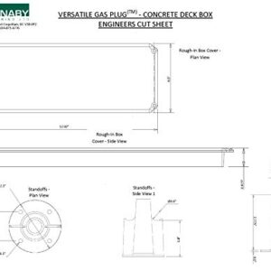 Burnaby Manufacturing Ltd Concrete Deck Versatile Gas Plug™, 2 PSI, 3/4" NPT Inlet, 1/2" Quick Disconnect Outlet