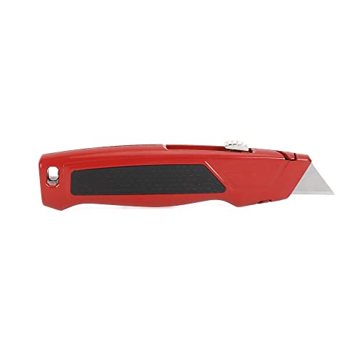 Hyper Tough RETRACTABLE UTILITY KNIFE + 5-BLADES STEEL BODY 3-POSITION NON-SLIP GRIP