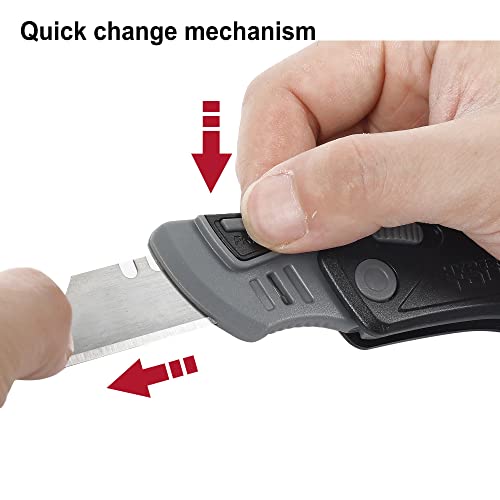 Hyper Tough PLASTIC FOLDING UTILITY KNIFE Quick-Change Blade LIGHTWEIGHT DURABLE