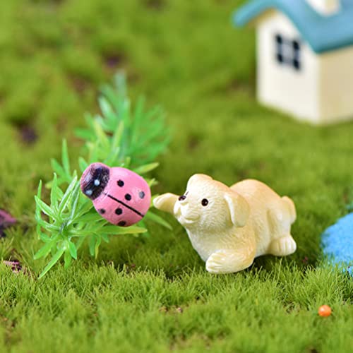 DOITOOL 9pcs Miniature Dog Figurines Resin Puppy Figure Cute Dog Cake Topper Cartoon Animal Statue Bonsai Figure Fairy Garden Ornament Accessories Car Dashboard Decoration Gift