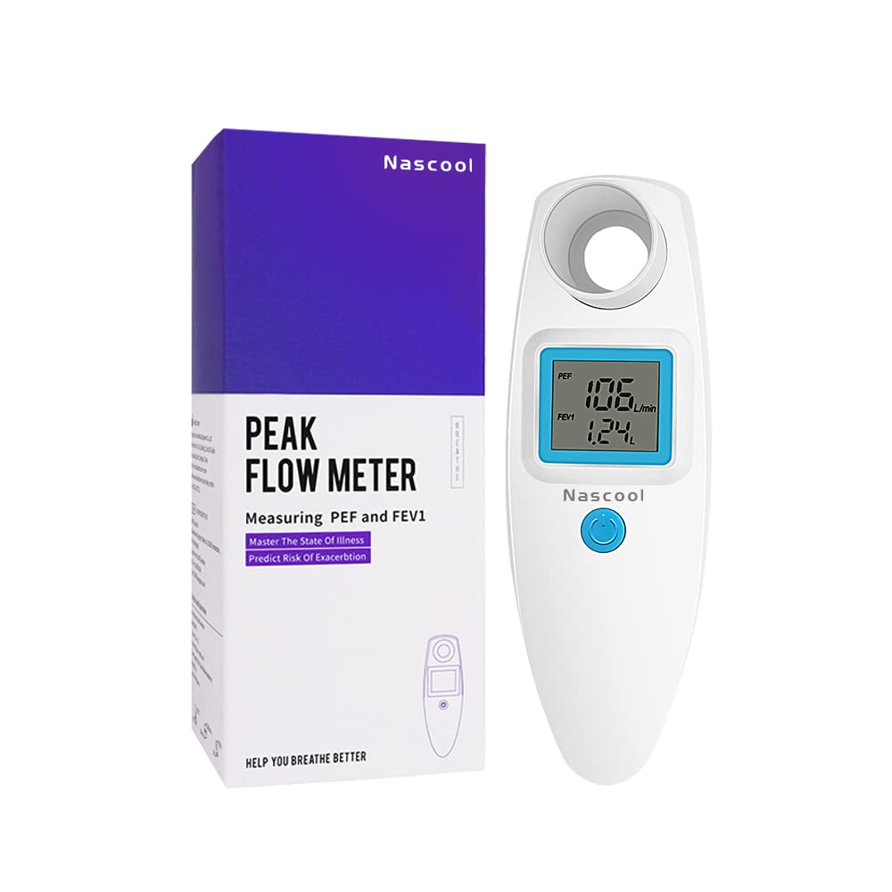 Digital Peak Flow Meter,Home Medical with Tracking Software-Accurate&Reliable Spirometer for Asthma COPD Adult Kids