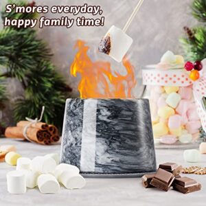 ORGXpert Tabletop Fire Pit Smokeless -The Original Marble Tabletop Fire Bowl, Mini Personal Portable Fireplace for Indoor & Garden, S’Mores Maker(Volcano Shape)