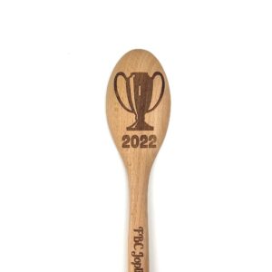 Chili Cook Off Trophy, Wooden Engraved Cooking Spoon, Personalized Cooking Competition Award Personalized, Chili Champion Prize, First Place Cooking Spoon (Round Spoon)