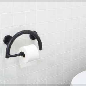 Grab Bar Toilet Paper Holder - ADA Bathroom Safety Handrail/304 Stainless Steel/Brushed/ 13" x 8"