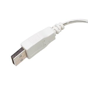 USB White Wire Extension Cord with 12 Power Outlets