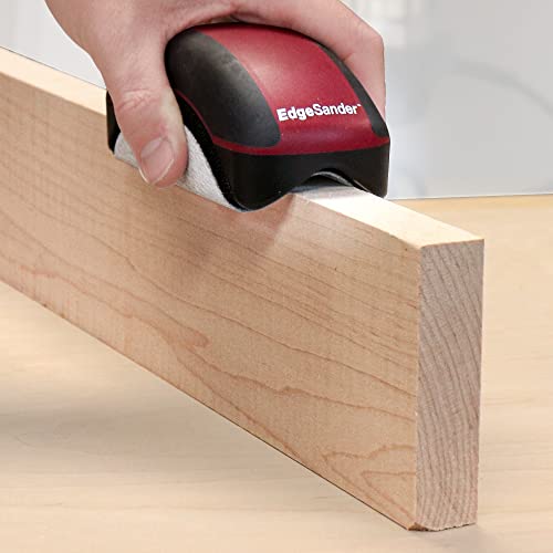 Milescraft 1621 Edge Sander - Dual Edge Sanding Tool – V-Groove Sands both Edges Simultaneously on Boards from ¼ to 1-1/2 in. - Saves Time - Uses any 5 in. Hook and Loop Sanding Disk