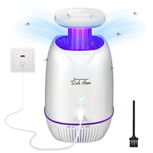 lulu home 4-in-1 electric bug zapper, 1800v high voltage lighted mosquito trap with strong fan wind, plug-in insect catcher lamp for home kitchen indoor fly mosquito gnat month fruit flies control