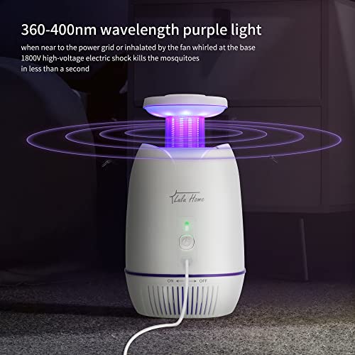 Lulu Home 4-in-1 Electric Bug Zapper, 1800V High Voltage Lighted Mosquito Trap with Strong Fan Wind, Plug-in Insect Catcher Lamp for Home Kitchen Indoor Fly Mosquito Gnat Month Fruit Flies Control