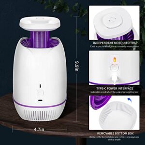 Lulu Home 4-in-1 Electric Bug Zapper, 1800V High Voltage Lighted Mosquito Trap with Strong Fan Wind, Plug-in Insect Catcher Lamp for Home Kitchen Indoor Fly Mosquito Gnat Month Fruit Flies Control