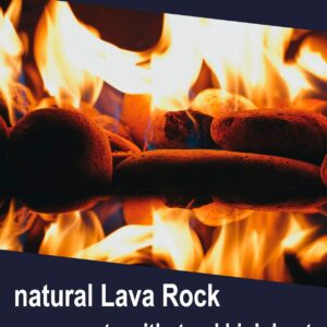 GASPRO 10 Pound Lava Rocks and 10-Piece Ceramic Logs for Gas Fireplace, Fire Pit